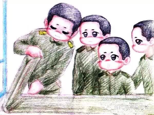 超萌军营彩铅画:各兵种各岗位萌兵全上阵